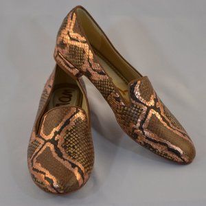 Sam Edelman Lizard Embossed Loafers 8M